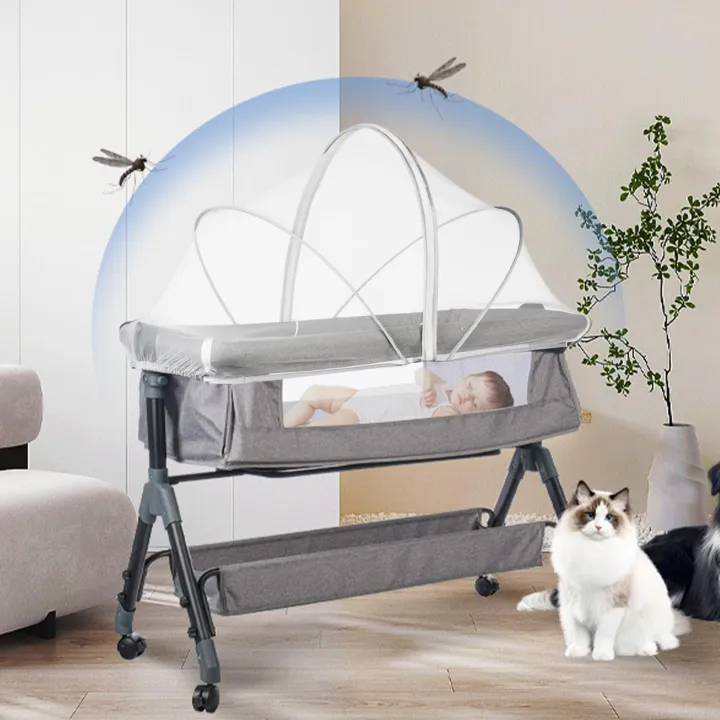 Bassinet%20Netting%20Cover%20Bassinet%20Cover%20Breathable%20Foldable%20Mesh%20Zipper%20Baby%20Mosquito%20Net%20Encrypted%20Bug%20Net%20Crib%20Protectors%20-%20Image%205