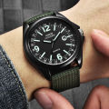 Man’s Luminous Fashion And Casual Versatile Canvas Strap Calendar Quartz Watch Basic Simple No Waterproof Black Round Dial Reloj. 