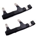 1 Pair Black Sock Garters for Women Girl JK Japanese Style Adjustable Elastic Non-Slip Sock Garter Holder Belt Leg Suspenders.