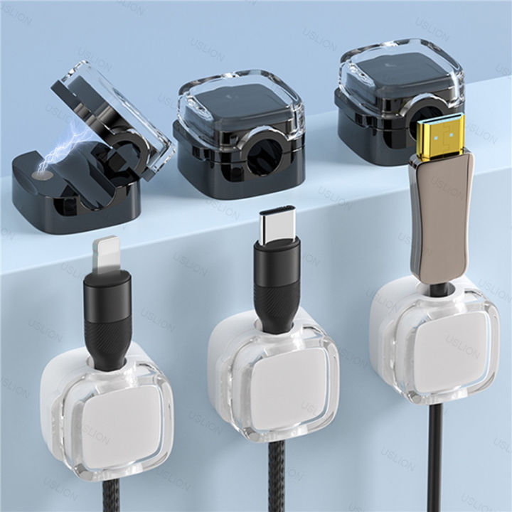 Colorful 6 PCS Cable Clips Cable Smooth Adjustable Cord Holder