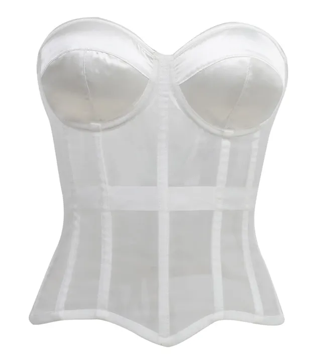Women%20Sheer%20Mesh%20Overbust%20Corset%20Top%20Satin%20Padded%20Cup%20Strapless%20Back%20Lace%20Up%20Nightclub%20Party%20Bustier%20-%20Image%207