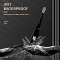 Jianpai Adult Black White Classic Acoustic Electric Toothbrush Adult 5-gear Mode USB Charging IPX7 Waterproof Acoustic Electric.