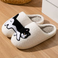 Children's Slippers Cute Cat Design Indoor Winter Warm Parent-child Shoes Comfortable Leisure  Home Shoes. 