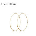 2/4Pcs Thin Big Circle Hoop Earrings for Women Men, Stainless Steel Ear Ring Fashion Piercing Jewelry  Nightclub DJ. 