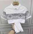 Polo Shirt For Men Summer Cotton Short Sleeve Casual Slim Fit Stylish Polo T-Shirt Fashion Breathable Soft Fabric Black White. 