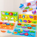 3D Puzzle Children's Early Education Toy Animal Transportation Velcro Sea Fruit Shape Funny DIY Paste Puzzle Toys  for Kids. 
