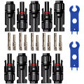 5 Pairs/Batch Of Solar Connectors With 2 Wrenches Waterproof Solar Panel Connectors Solar Cables Solar Photovoltaic Connectors. 