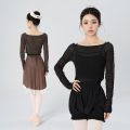 Ballet Top Women Ruffle Sleeve Dance Shirt Summer Cropped Fitted Dancewear.