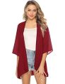 Cardigan women maroon. 