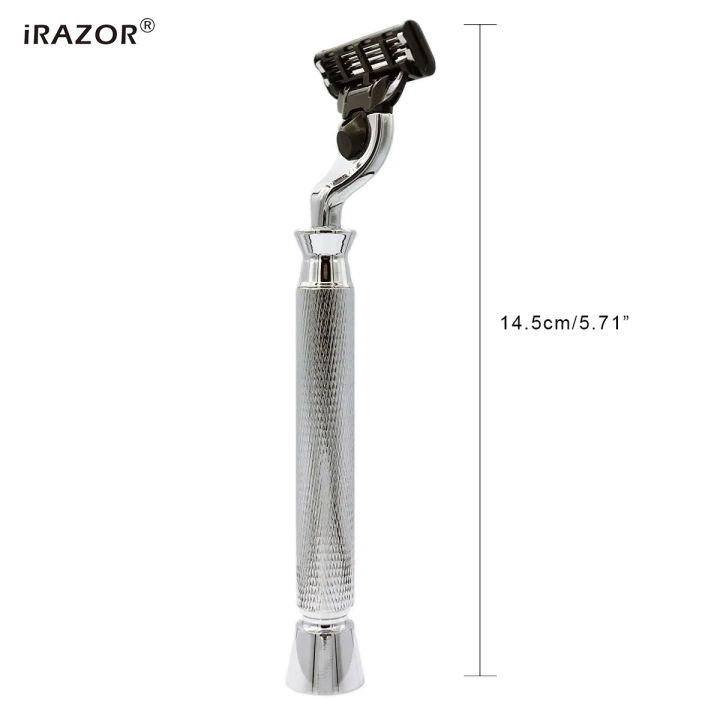 iRAZOR%20Classic%20Men's%20Beard%20Shaving%20Manual%20Razor%20%20with%203-Layer%20Mach%203%20Triple%20Blade%20Grooming%20Tool%20-%20Image%205