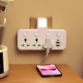 Multi Outlet Power Strip US/EU/UK Plug AC Power Strip USB Ports Separate Switch Light Adapter. 