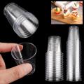 Reusable Transprent Plastic Disposable Dessert Cups Round Pudding Boxes Cupcake Muffin Cup Mould Kitchen Drinks Tools 50/90ml.