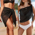 Women Short Sarongs Swimsuit Coverups Beach Bikini Wrap Sheer Short Skirt Chiffon Scarf Cover Ups for Swimwear.