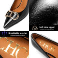 CHCH Women's High Heels New 4cm Black Simple Business Women's Shoes Evening Party. 