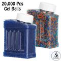 20000 Pcs Refill Gel Blaster Ammo - 7-8mm Gel Bullets for Gel Blaster Gun, Electric Gel Ball Gun with Plastic Refill. 