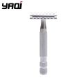 YAQI KNIGHT-HELMET Razor Head Stainless Steel Handle DE Safety Razor for Men.