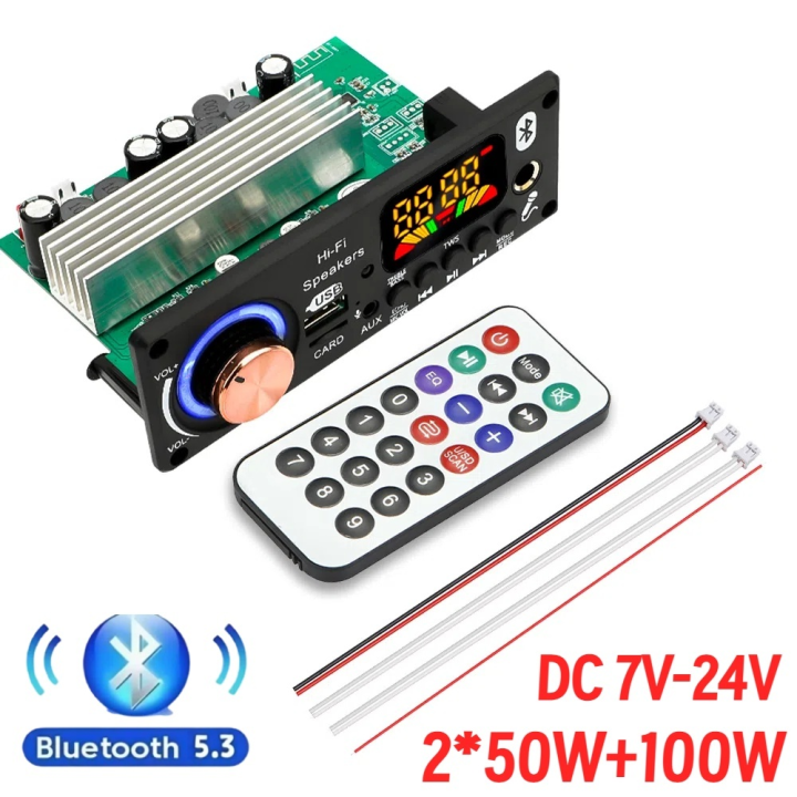 Bluetooth%205.3%20DIY%20200W%20Amplifier%20MP3%20Decoder%20Board%2012V%20Microphone%20FM%20Radio%20TF%20USB%20Car%20Audio%20Music%20Player%20Speaker%20Volume%20Control%20-%20Image%207