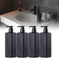 4Pcs/Set Plastic 500ml Empty Square Bottle Hand Wash Soap Dispenser Liquid Shampoo Pump Container Shower. 