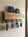 Wooden Wall Mount Entryway Organizer, Key and Mail Holder, Phone Storage, Mail Organizer.