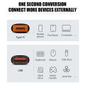 CASIFY OTG10 6A 120W Type C Otg USB 3.1 Otg Super Fast Data Transfer Charging Type C OTG Mini Metal Black.
