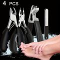 [Practical Nail Clippers]4pcs Thick Nail and Toe Nail Clippers for the Elderly - Extra Large Wide Mouth Opening Nail Clipper Set. 