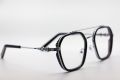New Design Double Bridge Gold & Black New Fashion Double Beam Slim Retro PC Frame Optical Glasses frame 2023 latest design. 