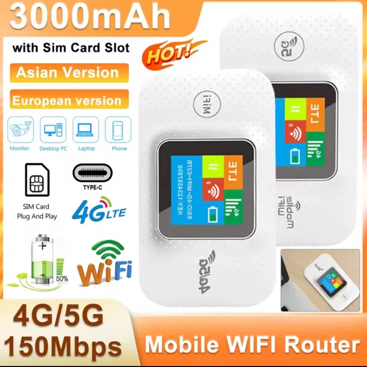 Smart 4G High Speed Pocket Wi-Fi Modem Router Ultra Long 3650mAh Battery For Use Home And Office
