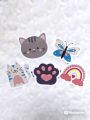 Glossy Cute Stickers 5 pcs for laptop, mobile, water bottle, journals etc. 