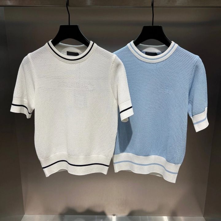 Korean%20Original%20Women's%20Golf%20Knitwear%202026%20Summer,%20Cool%20Hollow%20Short-Sleeve%20T-Shirt%20with%20Logo,%20Breathable%20Trendy%20Top%20for%20Daily%20-%20Image%202