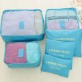  6 PCS Travel Storage Bags Set Clothes Tidy Packing Cubes Luggage Organizer Pouch Waterproof t High Quality Oxford Mesh Cloth Travel Bag Organizer, one size. 