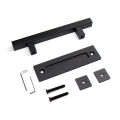 Yymall🚚Prompt Delivery🚚Heavy duty heavy duty sliding barn door pull handle garage door sheds metal hardware 304 kg black stainless steel door handles for wood doors, carbon steel and genuine stainless steel 1.2. 
