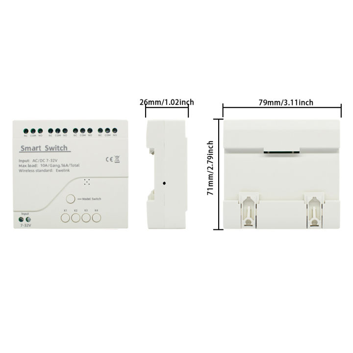 eWelink%204%20Channel%20Smart%20WiFi%2085-250V%20Switch,%20Free%20APP%20Remote%20Control%20,Bluetooth,%20Inching%20,Self-lock%20,Inter-lock,Works%20with%20Alexa%20-%20Image%206
