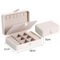Jewelry Storage Box Portable Travel Jewelry Bag Earrings Necklace Storage Case for Women Ring Organizer PU Leather Display Case. 