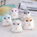 Fluffy Hamster Doll Plush Toys Keychain Pendant Women Girl Faux Fur Pompom Key Ring Trinkets Handbag Backpack School Bag Pendant. 
