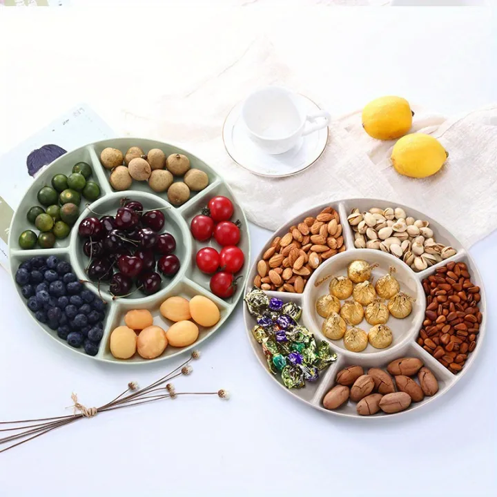 Food%20Storage%20Tray%20Candy%20Tray%20Nut%20Snack%20Fruit%20Tray%20Round%20Divider%20Tray%20Appetizer%20Serving%20Platter%20for%20Party%20Table%20Storage%20Tray%20-%20Image%202