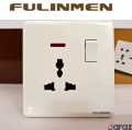 FULIMAN-Universal Wall Switch Socket - Multi Plug Socket Outlet - 3 Hole Switched Socket Outlet,Universal Wall Switch Socket Fulimen - Multi Plug - Multi Socket Outlet -Plug Base 3 Hole Switched Socket Outlet - FULINMEN. 
