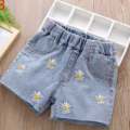 Girls denim pants Korean wide leg pants. 