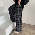 S-3xl Plaid Wide Leg Pants Women Harajuku Oversized Sweatpants 