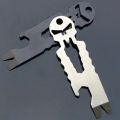 Stainless Steel  EDC Carry-on Pocket Outdoor Multi-function Tool Skull Keychain Screwdriver Crowbar. 
