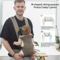 1Pc Baby Carrier, Multifunctional Front and Back Dual-Use Baby Carrier, Adjustable and Comfortable Front Strap-Back Strap, Washable-Machine Washable, Lightweight for Holding Baby All Seasons, Freeing Mom's Hands, a Handy Tool for Carrying Baby When Goi....