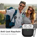 for AirPods 4 Case Cover (2024) with Cleaner Kit,Soft Silicone Protective Case for Apple AirPods 4th Generation Case for Women M. 
