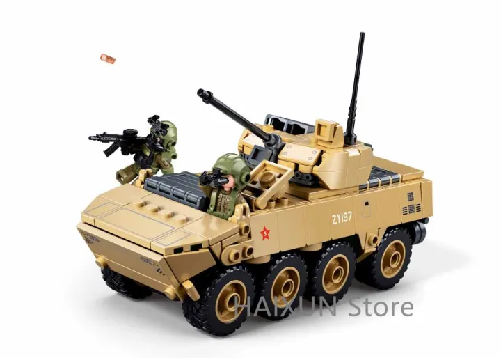 ZBL-19S%20Wheeled%20Infantry%20Fighting%20Vehicle%20Building%20Blocks%20Set1:44%20Scale%20%20Armored%20Vehicle%20Bricks%20Toy%20with%202%20figures%20-%20Image%202