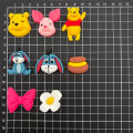 3D Pooh Bear Piglet PVC Shoe Charms Stereo Cartoon Bear Detachable Clog Shoe Decor Accessories DIY  for Cartoon Fans. 