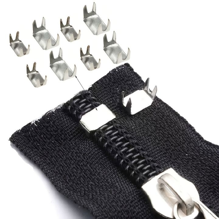 20PCS 5# Zipper Stop Metal Clasp Claw-Style Tail Four-Claw End Zipper Head Tail Regulation Four-Claw Code Card Stop