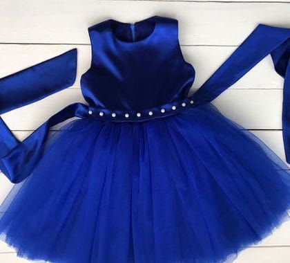 baby girl fancy dress birthday frock partywear blue Daraz.pk