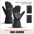 Electric Heated Gloves Motorcycle Winter Moto Heated Gloves Warm Waterproof Rechargeable Heating Thermal Gloves For Snowmobile.