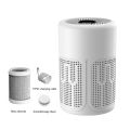 TINSOL Mini Air Purifier HEPA Filter uses negative ion technology to eliminate formaldehyde odors, smoke, and dust particles.