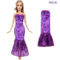 Purple Color Series Doll Outfit 11.8 Inch Doll Princess Party Gown Tops Pants Sweater 30 cm Doll Accessories Set Girls' for. 