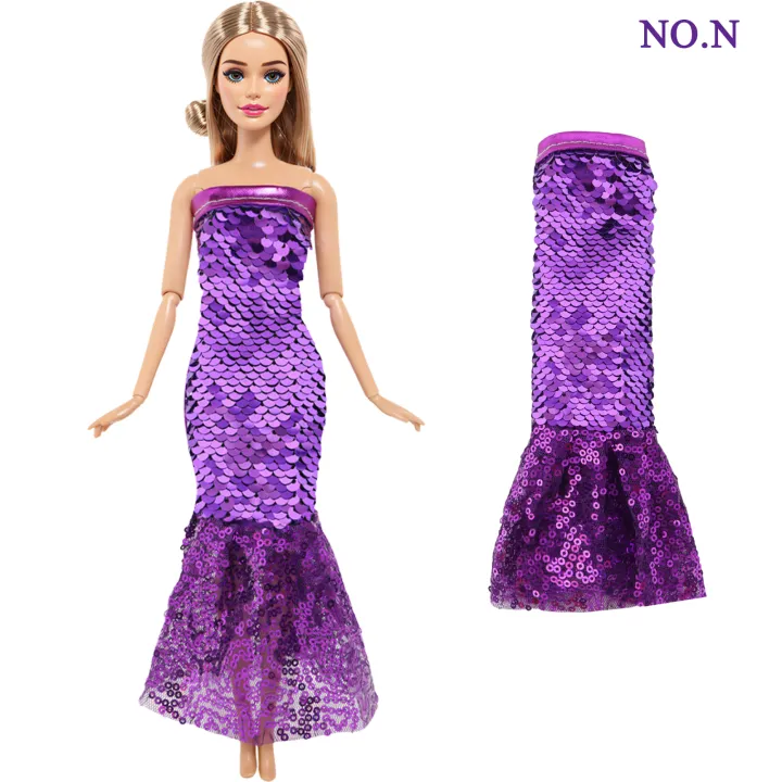 Purple%20Color%20Series%20Doll%20Outfit%2011.8%20Inch%20Doll%20Princess%20Party%20Gown%20Tops%20Pants%20Sweater%2030%20cm%20Doll%20Accessories%20Set%20Girls'%20for%20-%20Image%204