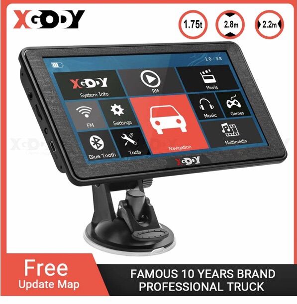 XGODY 886BT | 7-inch GPS Truck Navigator, Easy Raed Touchscreen Display, Custom Routing and Dock Guidance. XGODY 886BT Easy Raed Touchscreen Monitor, Custom Route & Stop Navigation navigation camera touch screen fm movie Bluetooth